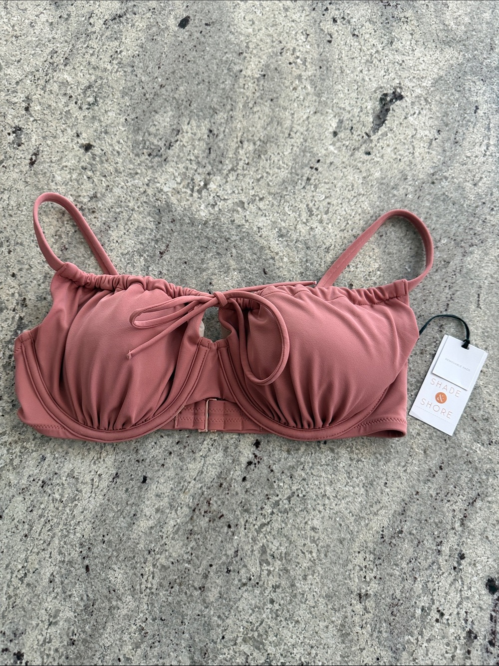 Shade & Shore Mauve Rose Underwire Bikini Top